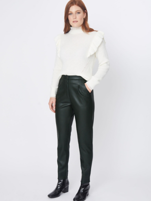 leather look trousers asda