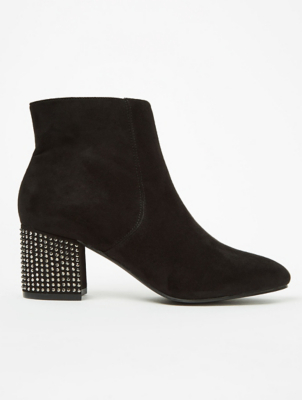 black ankle boots asda