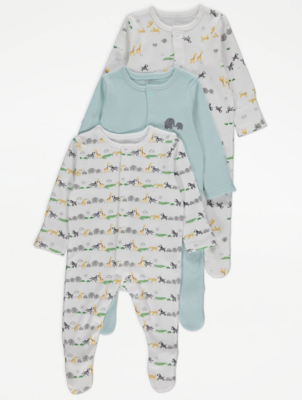 asda george baby girl sleepsuits