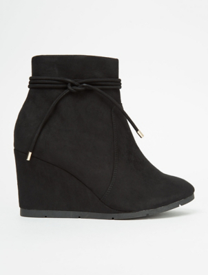 black ankle boots asda