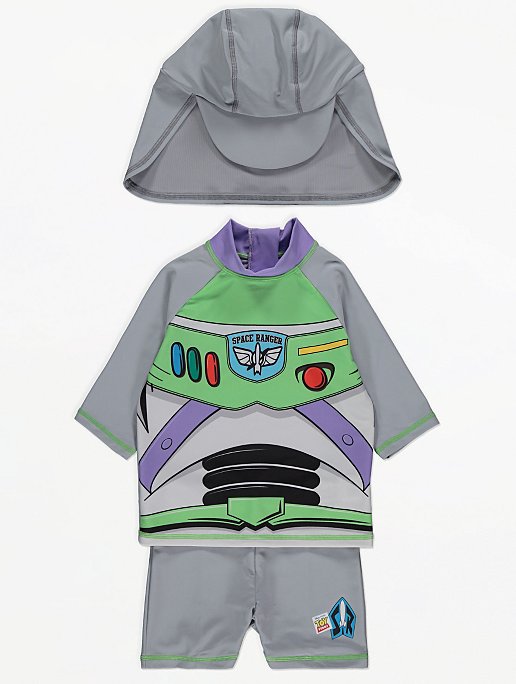 Toy Story Buzz Lightyear Boys Childrens Swimming Suit Costume 
