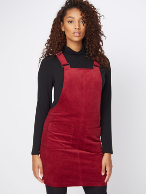 asda burgundy pinafore