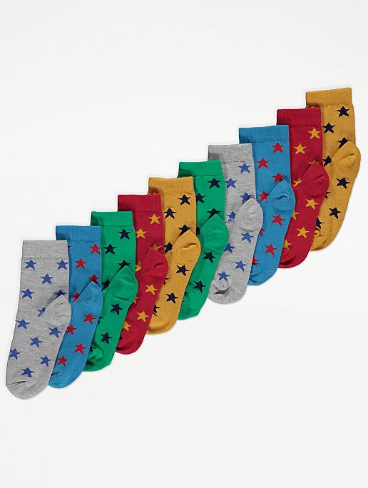 KIDS Low Cut Socks cotton quarter socks for girls or boys 10 pairs nice colours Footstar SNEAK-IT 