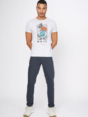 Grey Osaka Japan Slogan T Shirt Men George At Asda