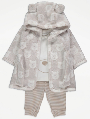 Disney Winnie the Pooh Dressing Gown and Pyjamas Set Baby at