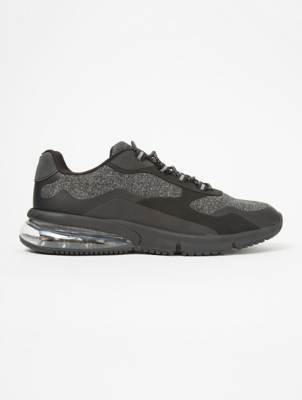 black bubble sole trainers