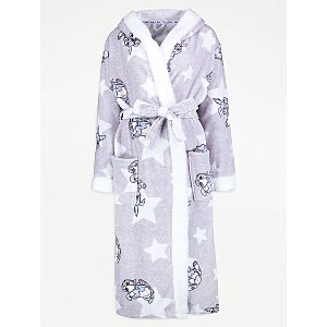 Details about   Disney Bambi Full Length Hooded Fleece Dressing Gown Bath Robe 