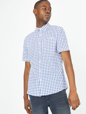 mens short sleeve shirts asda