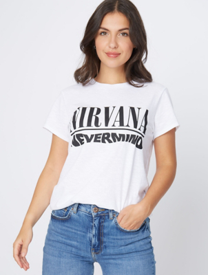 nirvana t shirt white