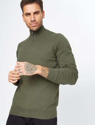 high neck zip jumper
