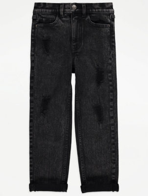 black distressed mom jeans womens