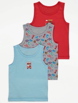 Hey Duggee Blue Vests 3 Pack Kids George At Asda