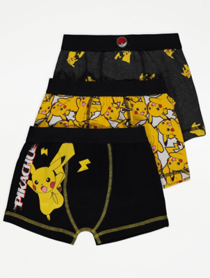 Pokémon Pikachu Trunks 3 Pack Kids at ASDA