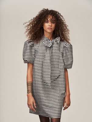 black gingham dress