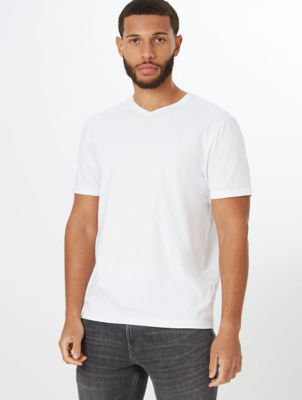 plunge neck t shirt