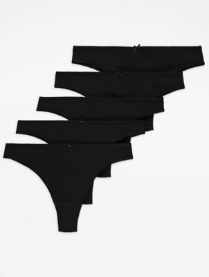 Black Modal Soft Touch Brazilian Knickers 5 Pack