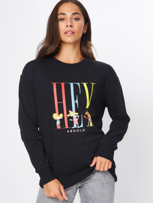 black slogan sweatshirt