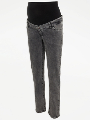 over the bump black skinny jeans