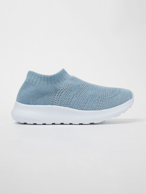 women's blue slip on trainers