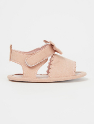 Peach Bow Trim Sandals | Baby | George 