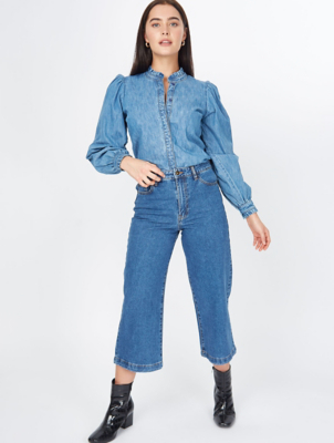 lightweight wide leg jeans