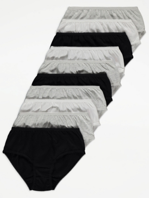 Grey Plain Briefs 10 Pack Kids at ASDA