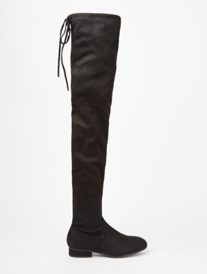 black knee high boots asda