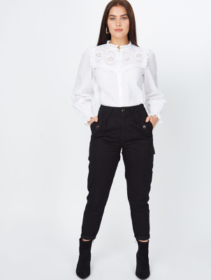 utility trousers womens black