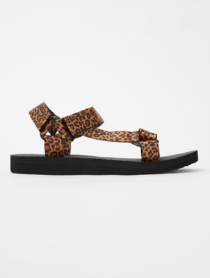 asda leopard print sandals