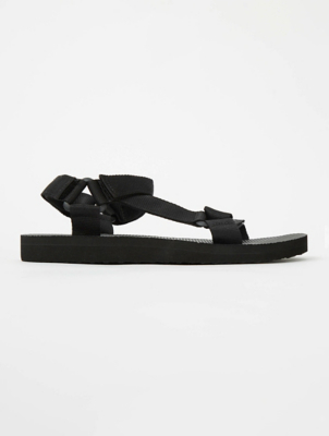 asda black sandals