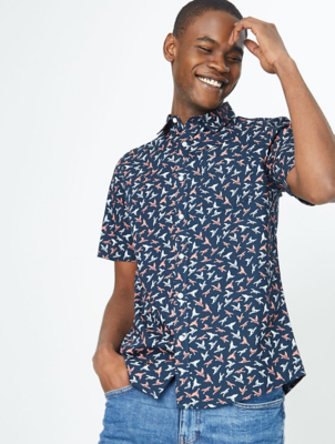 mens short sleeve shirts asda