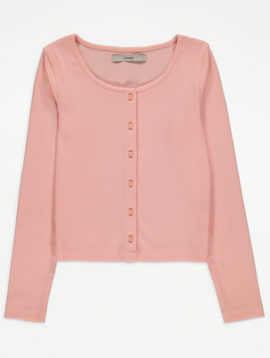 Pink Button Front Boxy Top