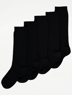 Black Knee High Socks 5 Pack