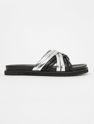 asda black sandals