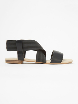 asda black sandals