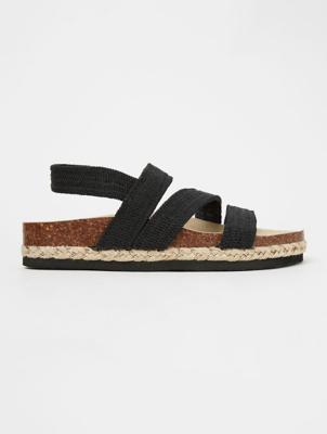 asda george black sandals