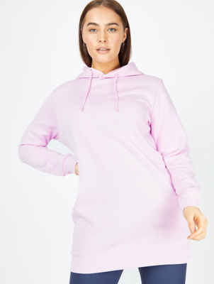 longline pink hoodie