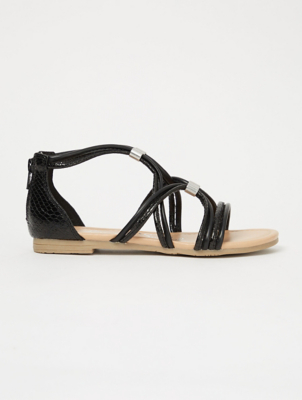 asda george black sandals