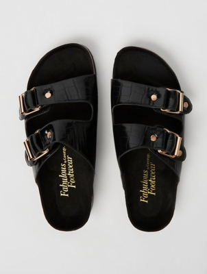 asda george black sandals