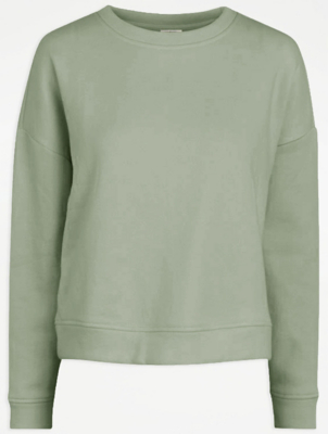 sage green sweatshirt