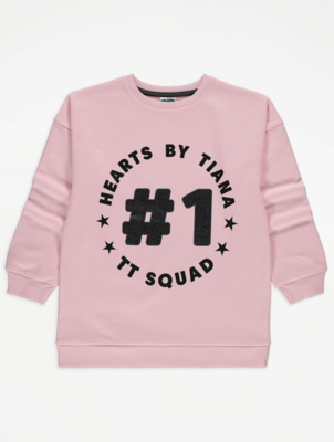 Hearts by Tiana Pink TT Squad Slogan Sweatshirt