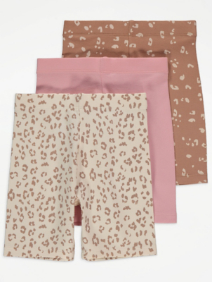 girls leopard print cycling shorts