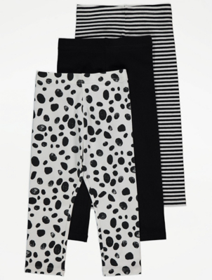 Printed jersey leggings 3 pack ,.
