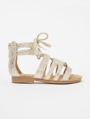 gold sandals asda