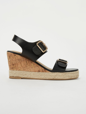 asda black wedges