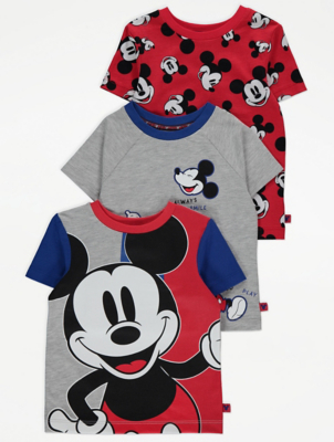 Disney Mickey Mouse Red T-Shirts 3 Pack