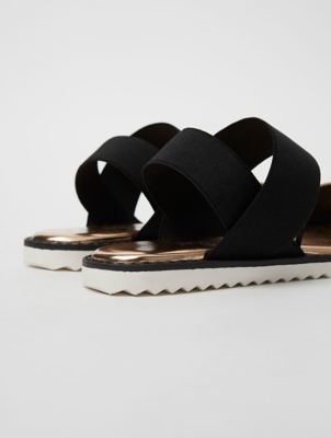 asda black sandals