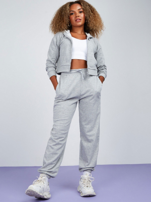 Grey Marl Drawstring Waistband Joggers