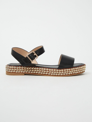 asda george black sandals