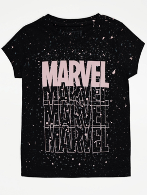 Marvel Black Logo Graphic T-Shirt